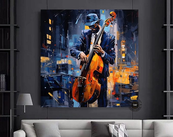 Street musicians canvas print, musicians print canvas, musician abstract wall art, musician canvas, musician canvas print,