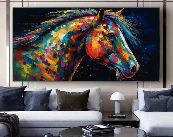 Animal Art  Horses Canvas Painting Wall Art Pictures For Living Room Modern Abstract Art Prints Poster