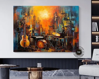 Musical Instrument Canvas Print: Abstract Music Wall Art
