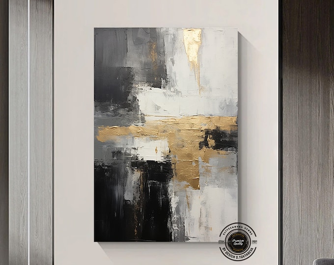 Grey and Gold Abstract Art Canvas Print, Grey Wall Art, Gold Wall Art, Abstract Wall Art, Modern Wall Art, Abstract Gold, Luxury Wall Art