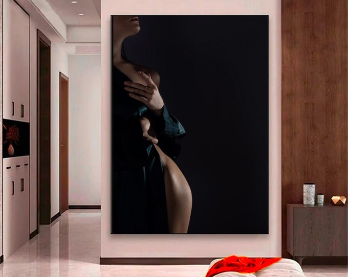 Canvas Wall Decor, Nude Art Prints, Sexy Bedroom and Bathroom Decor, Erotic Wall Art, Naked Girls Canvas Print, sexy women wall art canvas
