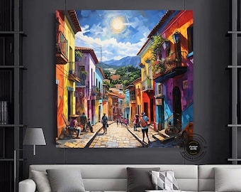 Colombian Wall Art | Cartagena & Bogota | Canvas Prints | Colombian Home Decor | Latino Art | Gift for Her | Room Decor