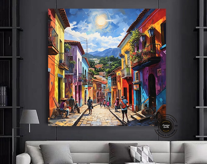 Colombian Wall Art | Cartagena & Bogota | Canvas Prints | Colombian Home Decor | Latino Art | Gift for Her | Room Decor