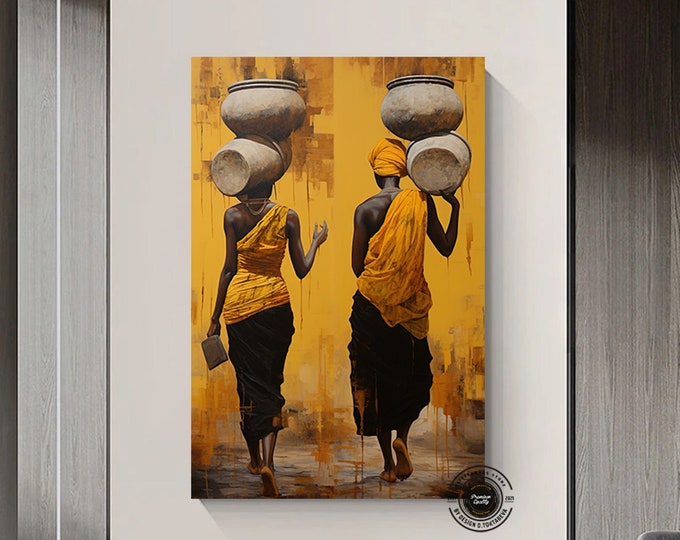African Ethnic Woman Canvas, African Woman Wall Art, African Canvas Art, Color Canvas, Ethnic Wall Art, African People Canvas, African Style