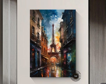 Eiffel Tower Abstract Framed Poster, Eiffel Tower, Paris Print, Colorful painting , Paris Wall Art, Colorful Wall Art, Eiffel Tower