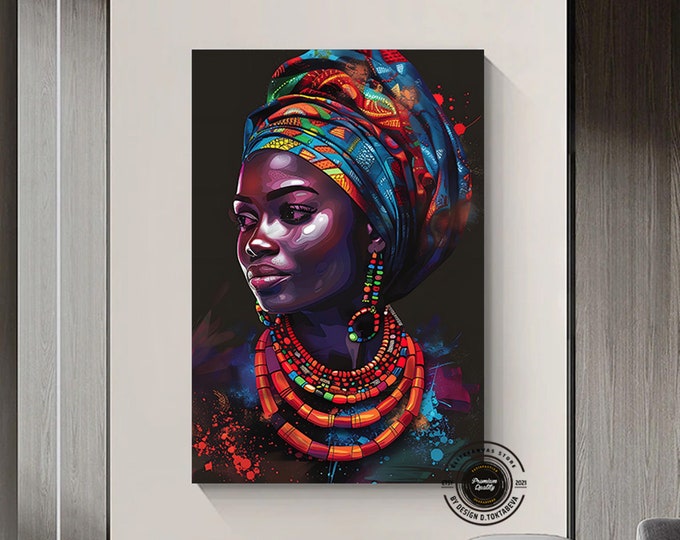 Black art, Black woman art, African American Art, Black Girl Art, Woman Art Decor, Modern Wall Art, Fashion Woman Art, Black girl Wall Art.