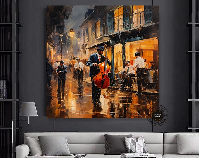 Street musicians canvas print, musicians print canvas, musician abstract wall art, musician canvas, musician canvas print,