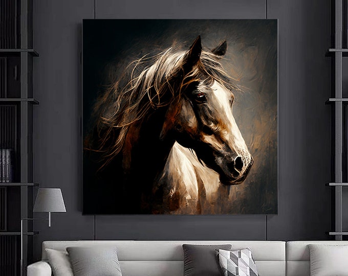 Horse wall art.horse animal art.animal print.Horse canvas print,