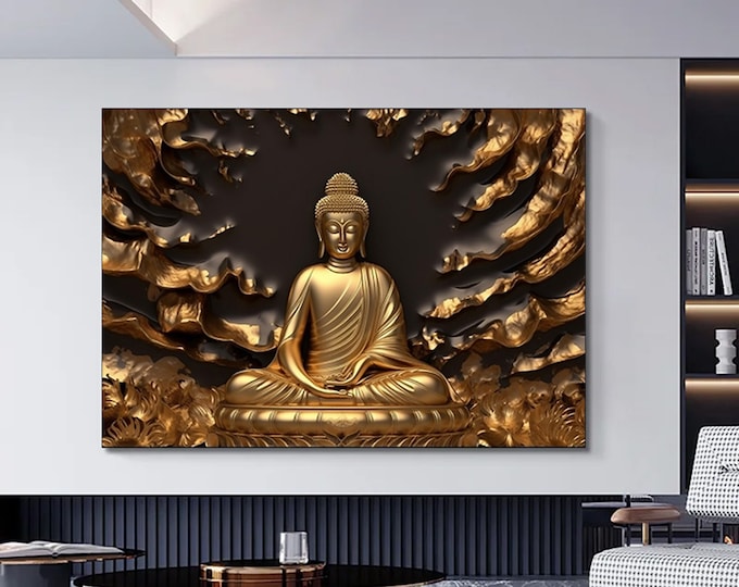 Buddha Canvas, Print, Wall Art Canvas Design, Ready To Hang Decoration, Buddha Print Wall Art,Asian Wall Art,Buddha Wall Art,Buddha Poster,
