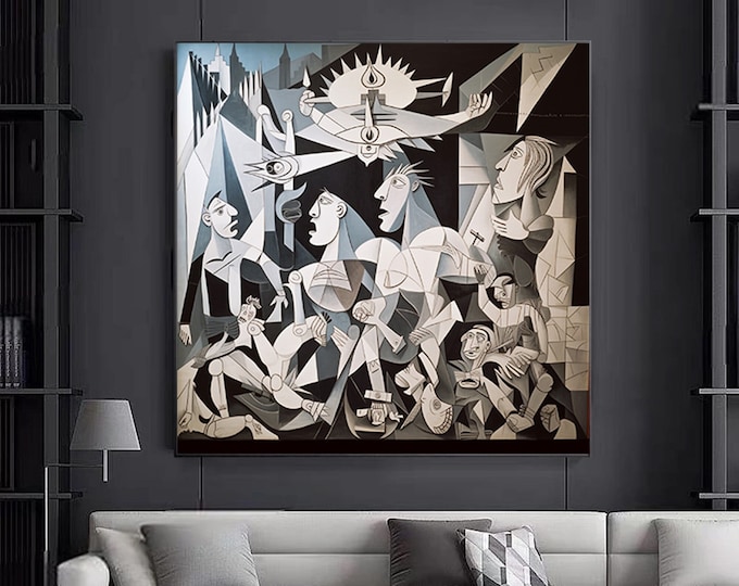 Guernica Canvas, Pablo Picasso Guernica Painting Print, Guernica Wall Art, Pablo Picasso Print, Pablo Picasso la Guernica Canvas
