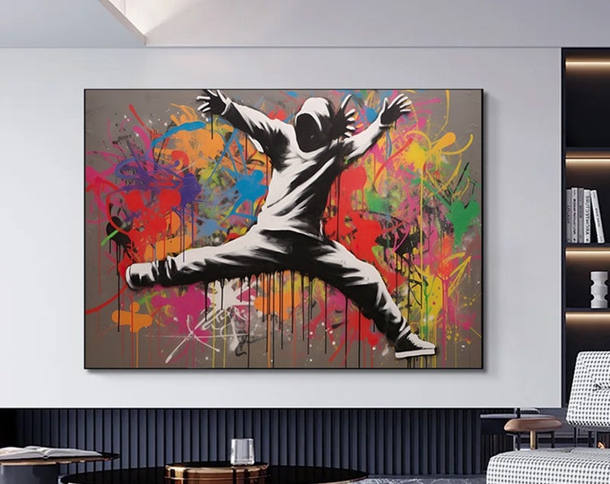 Colorful Graffiti Canvas Print Picture Abstract Wall Art Canvas Print Poster Decorative Painting Canvas Print Wall Decor