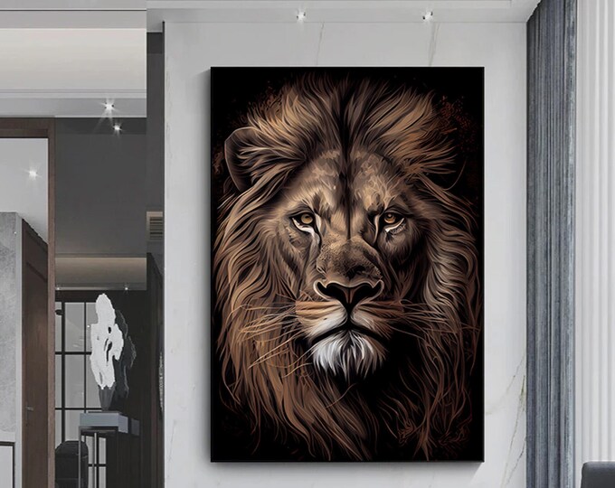 Abstract Graffiti Art Lion Painting Modern Animal Street Colorful Canvas Poster Print Wall Art Picture Living Room Home Decor