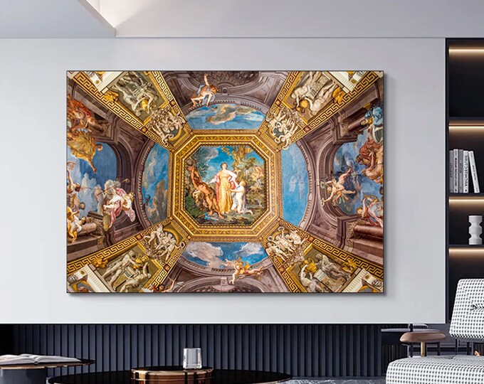 Vatican Art, Christianity Canvas Huge Canvas Home Decor, Vatican Wall Art, Fresco Canvas, Christianity Wall Decor, Vatican Art Print