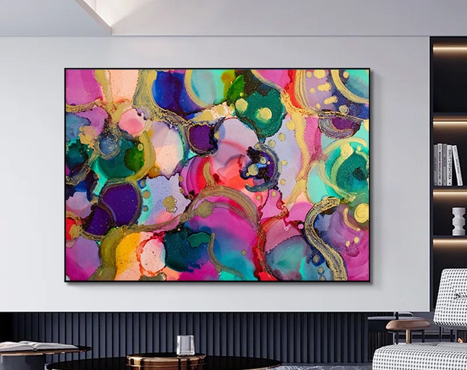 Watercolor canvas, Modern wall art, Canvas wall art, Modern Wall Decor, Large Canvas Art, Ink Painting Print, Abstract painting,Abstract art