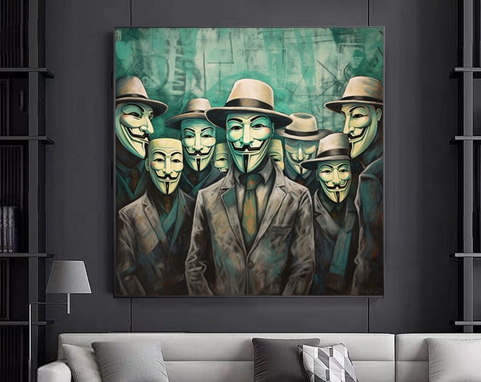AV for Vendetta Canvas, V for Vendetta Poster, Modern canvas, Wall Decor Poster, Wall Decor Canvas, Trendy Art Poster.