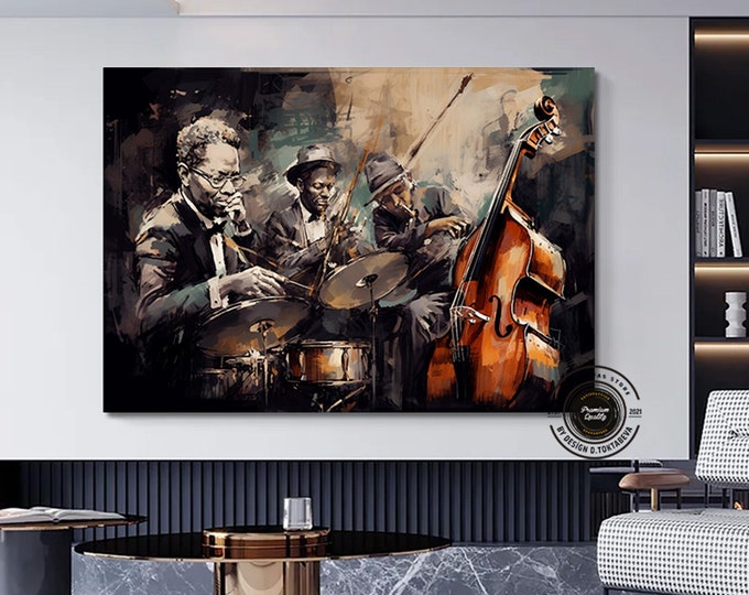 Jazz Wall Art, Musician Prints, African Wall Art Prints, Abstract Modern Wall Art Prints, Jazz Prints, Large Abstract Art Print