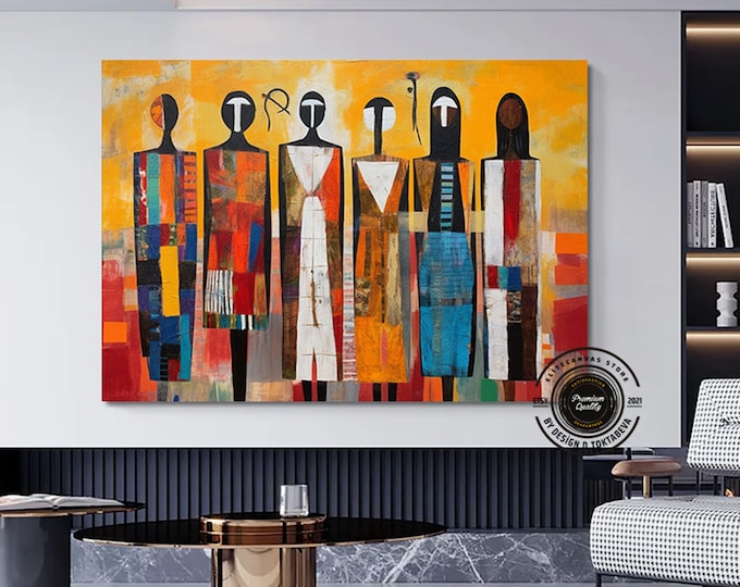 African Culture Art, African Wall Art, Abstract African Art, Housewarming Gift, Canvas Print, Office Wall Art, African God Wall Art,Art gift