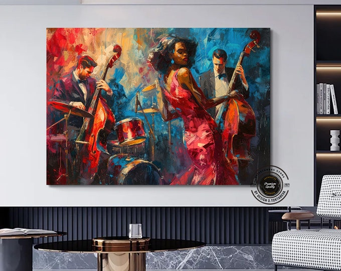 Jazz Wall Art, Musician Prints, African Wall Art Prints, Abstract Modern Wall Art Prints, Jazz Prints, Large Abstract Art Print