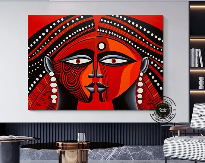 Abstract African Tribal Wall Decor, African Gods Symbol, Afro american culture Wall Art, African abstract face Wall Art, African Tribal art