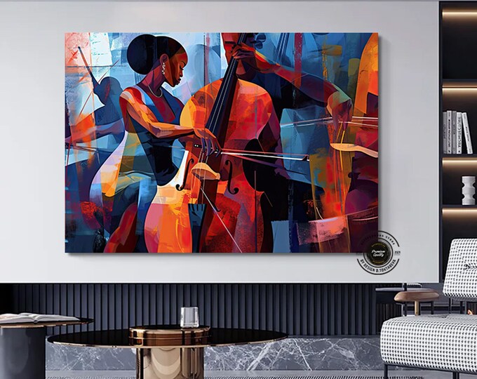Jazz Wall Art, Musician Prints, African Wall Art Prints, Abstract Modern Wall Art Prints, Jazz Prints, Large Abstract Art Print