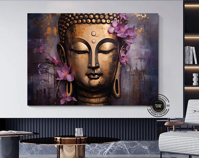Buddha Print Wall Art,Asian Wall Art,Buddha Wall Art,Buddha lux Poster,Buddha Canvas Painting,Print,Wall Art Canvas.