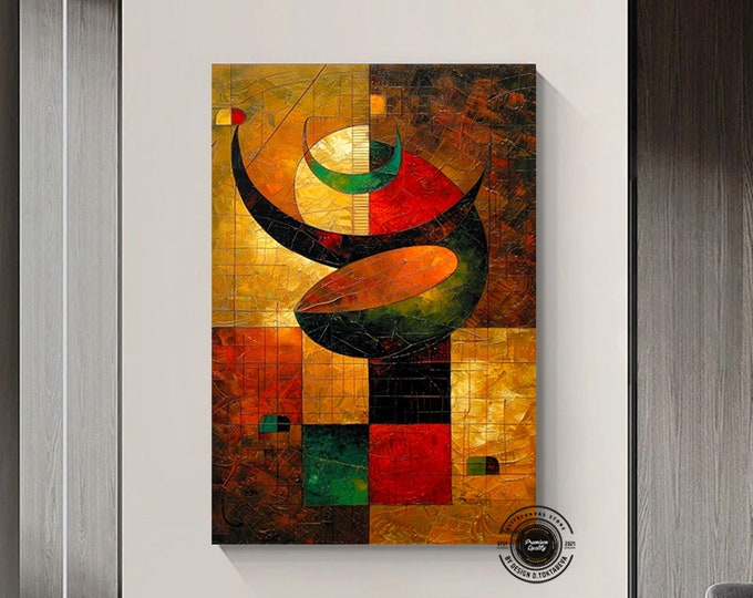 Abstract painting modern and contemporary shapes,Canvas wall decor Abstract art painting