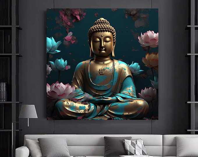 Buddha Print Wall Art,Asian Wall Art,Buddha Wall Art,Buddha lux Poster,Buddha Canvas Painting,Print,Wall Art Canvas.
