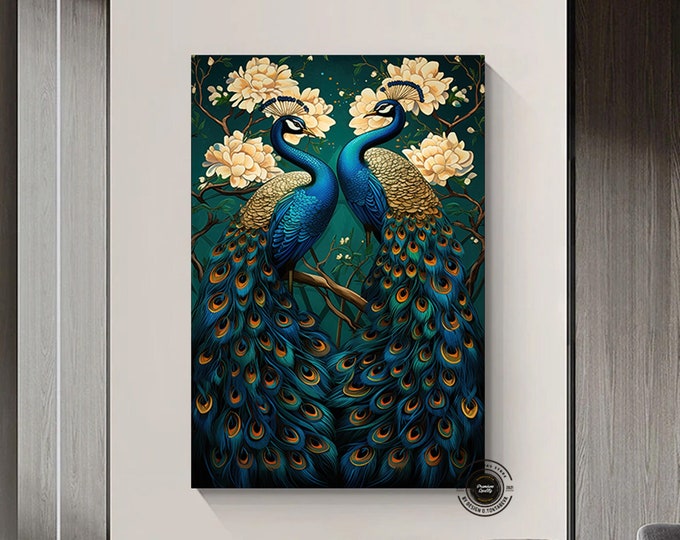Peacock Wall Art Framed Poster, Peacock Wall Art, Peacock Painting, Peacock Print, Peacock, Peacock Art, Peacock Wall Decor, Peacock Decor