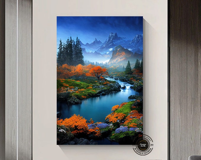 Landscape Art Print, Huge Canvas Wall Art, Nature Canvas Print, Landscape Wall Decor, Nature Art, Landscape Wall Art, Mountain Canvas Print
