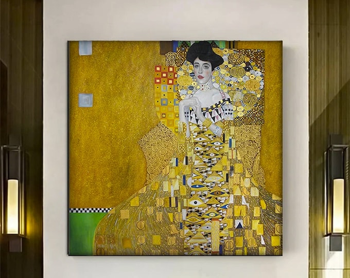Gustav Klimt Canvas, Emilie, Adele and other Golden Women Print, Gustav Klimt Wall Art, Gustav Klimt's Portrait of Adele Bloch-Baue