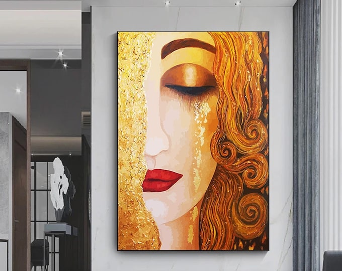 Gustav Klimt The Golden Tears Canvas Wall Art Print , By Gustav Klimt The Golden Tears Wall Art, Gustav Canvas Wall Art