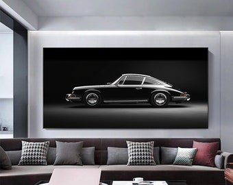 Car Wall Art, Vintage Car Art Canvas, Old Car Wall Art, Car Lover Gift Artwork, Retro Car Wall Art, Classic Car Wall Art, Garage Canvas Art,