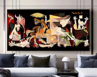 Pablo Picasso Guernica Painting Print, Ready to Hang Canvas