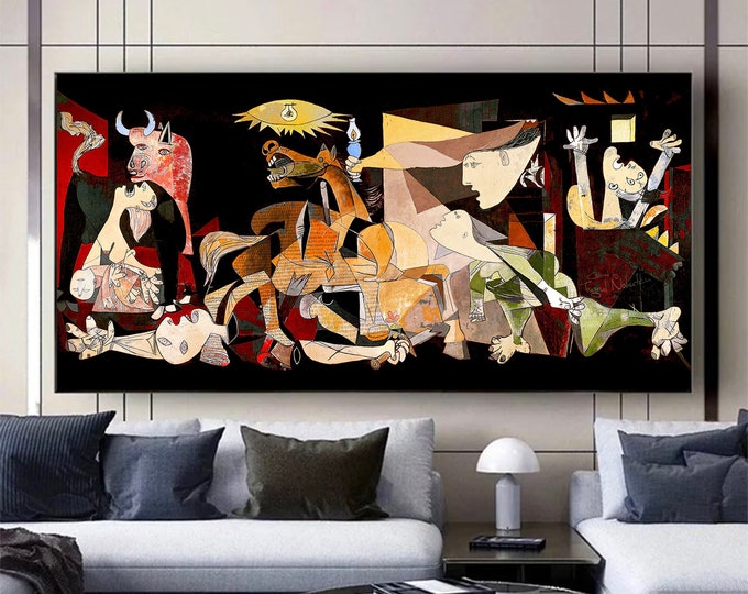 Guernica Canvas, Pablo Picasso Guernica Painting Print, Guernica Wall Art, Pablo Picasso Print, Pablo Picasso la Guernica Canvas