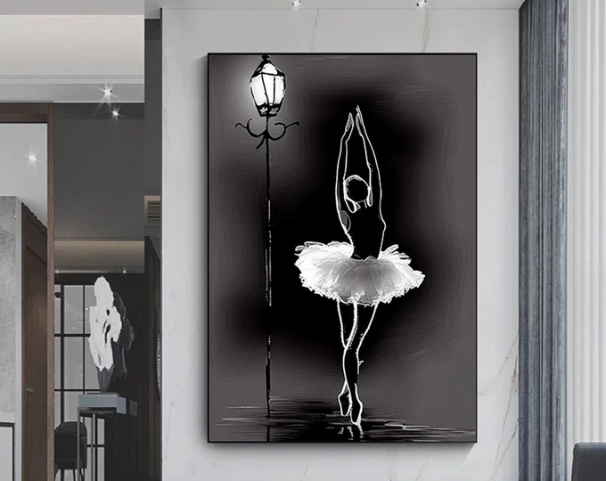 ballerina woman canvas print , abstract canvas wall art , ballerina woman canvas print,dance canvas , ready to hang canvas print