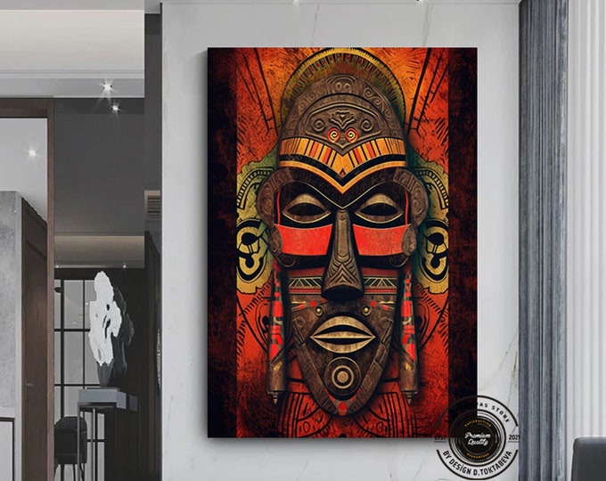 Tribal Mask African Art Framed Poster, African Mask, African Wall Art, African American Art, African Tribal Art, African Tribal Mask, Decor