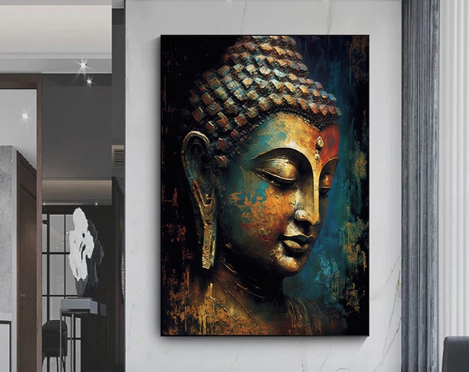Buddha Canvas, Print, Wall Art Canvas Design, Ready To Hang Decoration, Buddha Print Wall Art,Asian Wall Art,Buddha Wall Art,Buddha Poster,