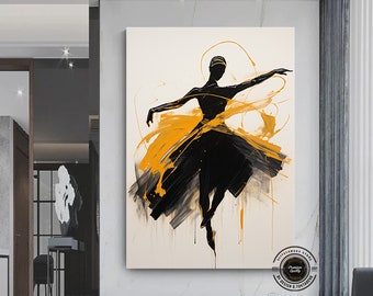 Abstract Ballerina Canvas Print: Modern Ballet Wall Art