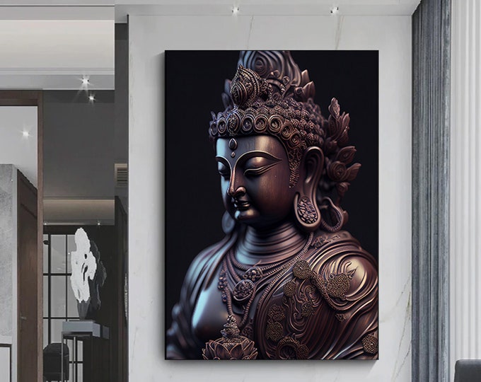 Buddha Canvas, Asian Wall Art, Buddha Wall Art, Meditation Canvas, Buddha Poster, Buddhist Print, Meditation Wall Art, Large Poster Print