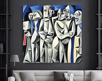Abstract Picasso Canvas Art, Modern Canvas Wall Art, Picasso Canvas Home decor, Beautiful Home Gift.Abstract art Picasso