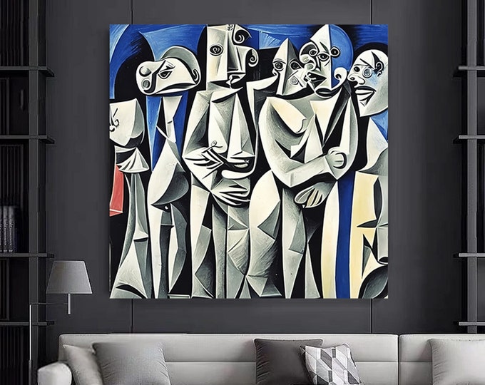 Abstract Picasso Canvas Art, Modern Canvas Wall Art, Picasso Canvas Home decor, Beautiful Home Gift.Abstract art Picasso