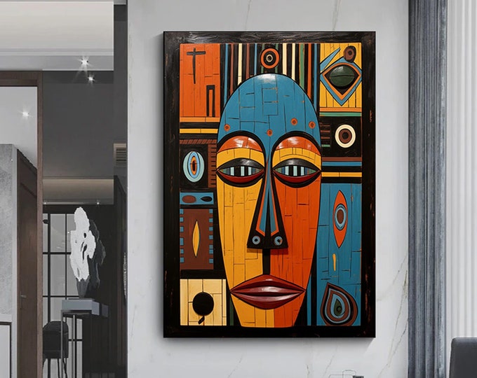 Tribal Mask African Art Framed Poster, African Mask, African Wall Art, African American Art, African Tribal Art, African Tribal Mask, Decor