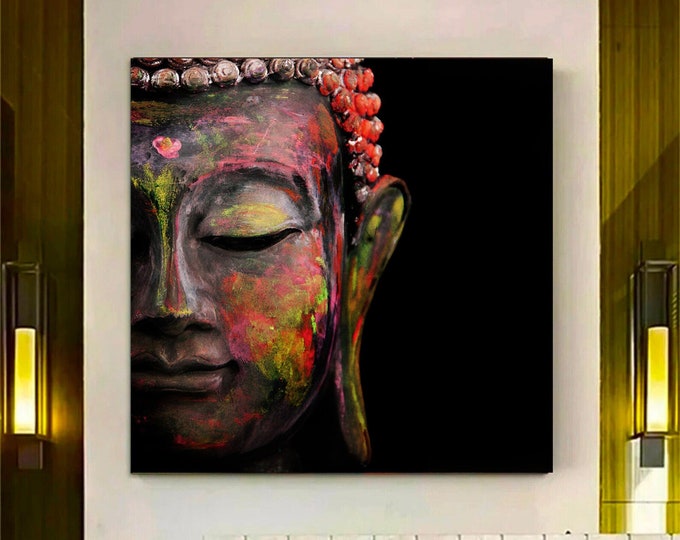 Buddha Canvas, Asian Wall Art, Buddha Wall Art, Meditation Canvas, Buddha Poster, Buddhist Print, Meditation Wall Art,