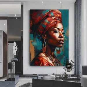 African Woman Canvas Wall Art: Ethnic Home Decor