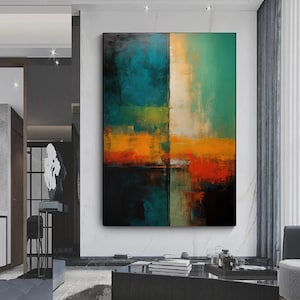Colorful Abstract Painting, Extra Large Painting, Large Wall Art, Oversized Abstract Painting, Wall Art, Large Canvas Wall Art