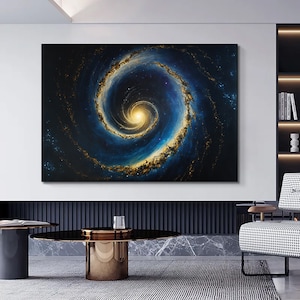 Milky Way Canvas Art: Vibrant Galaxy Nebula Space Scene