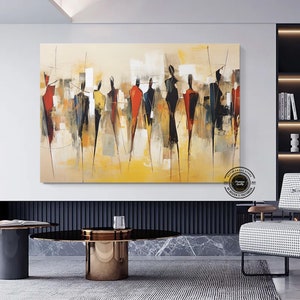 Afroamerikanische Kunst, afrikanische schwarze Kunst, Wandkunst, Hauptdekor-Kunst, unsere bunten Leute Aquarelldruck, Aquarellkunst, abstrakte Kunst, Wandkunst