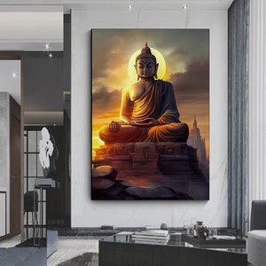 Buddha Canvas, Asian Wall Art, Buddha Wall Art, Meditation Canvas, Buddha Poster, Buddhist Print, Meditation Wall Art, Large Poster Print