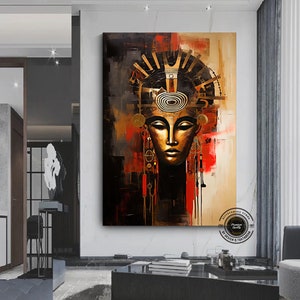African American Culture Wall Art, African Culture Wall Decor, Wall Symbol Canvas Painting, Abstract Canvas Wall Art, Africa Wall Art, Gift