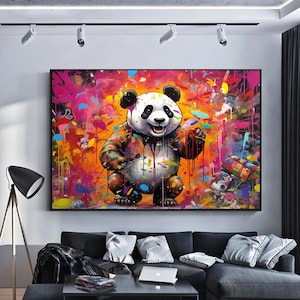 Colorful Graffiti Canvas Print Picture Abstract Wall Art Canvas Print Poster Decorative Painting Canvas Print Wall Decor